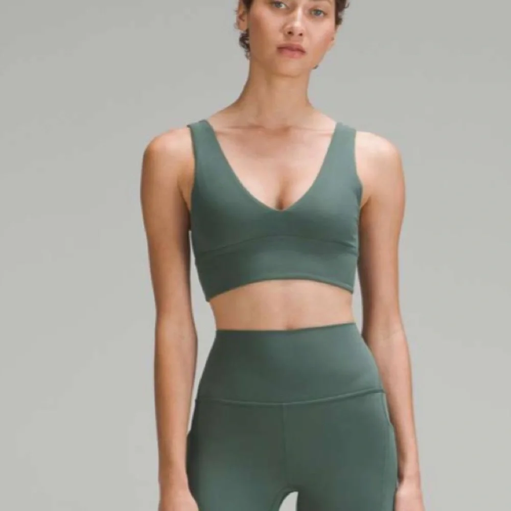 Lululemon Align V-Neck Bra *Light Support, A/B Cup Dark Forest Size 2